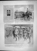 Original Old Antique Print 1904 Japan Army Oyama Kodama Red Cross War Gorillas