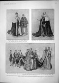 Old Antique Print 1904 Queen Coronation Prince Wales Bishop Duke Gerald 20th