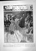 Original Old Antique Print 1904 Twisted Eglantine Highwayman Carriage Robbery
