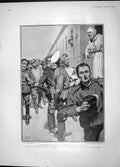 Original Old Antique Print 1904 Red Cross Train War Liaoyang Siers Wimbledon