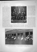 Original Old Antique Print 1904 Japan Train Hiroshima Igum Tulloch Peter Servia