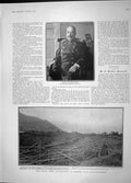 Original Old Antique Print 1904 Swiss Army Sviatopolk-Mirski Tibet King Demons