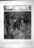 Original Old Antique Print 1904 War Siers Horses Battle Fine Art 20th Century
