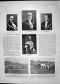 Original Old Antique Print 1904 Mayor Atrong Woodman Agriculture Ploughing Hall