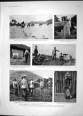 Old Antique Print 1904 Battlefield War Kuropatkin Japan Black Prince Ship 20th