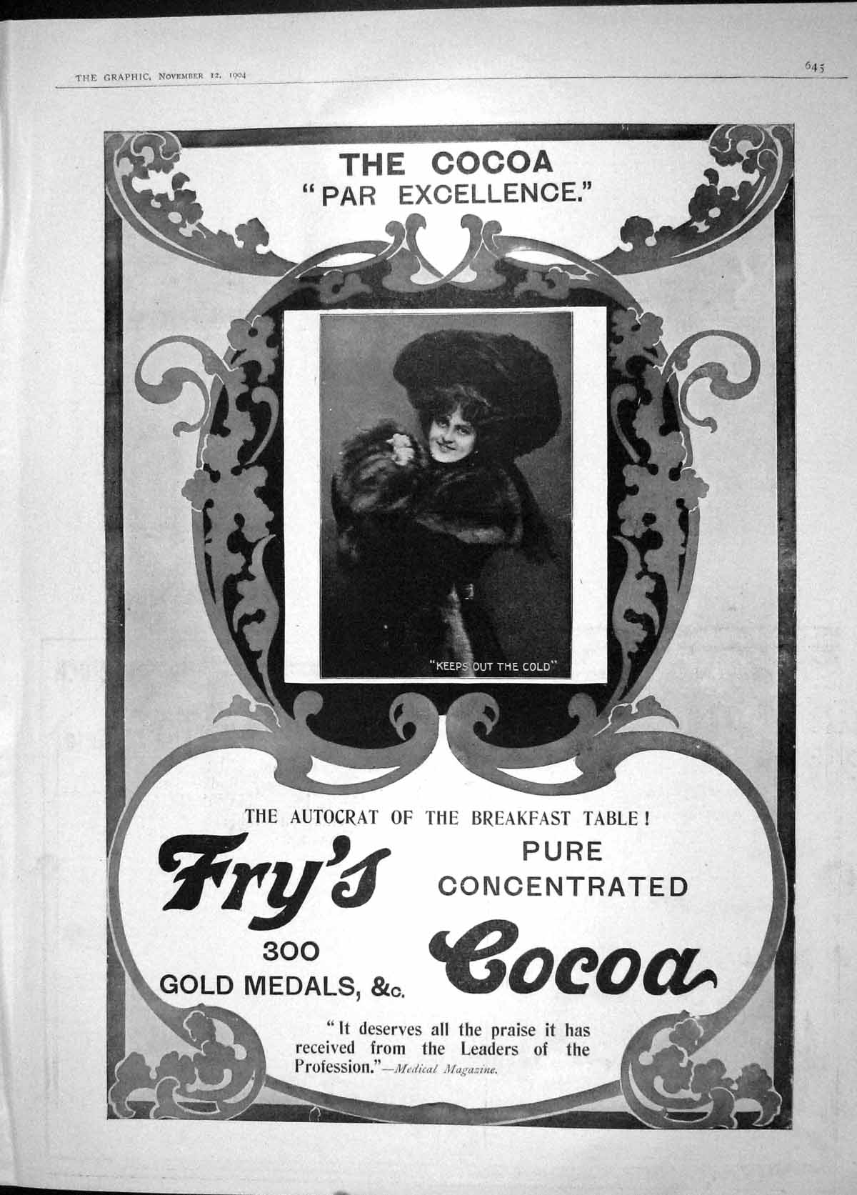 Old Antique Print 1904 Fry'S Cocoa Lemco Cookery Rozhdestvensky Tangier 20th