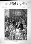 Original Old Antique Print 1904 Lord Lansdowne Guildhall Banquet Government