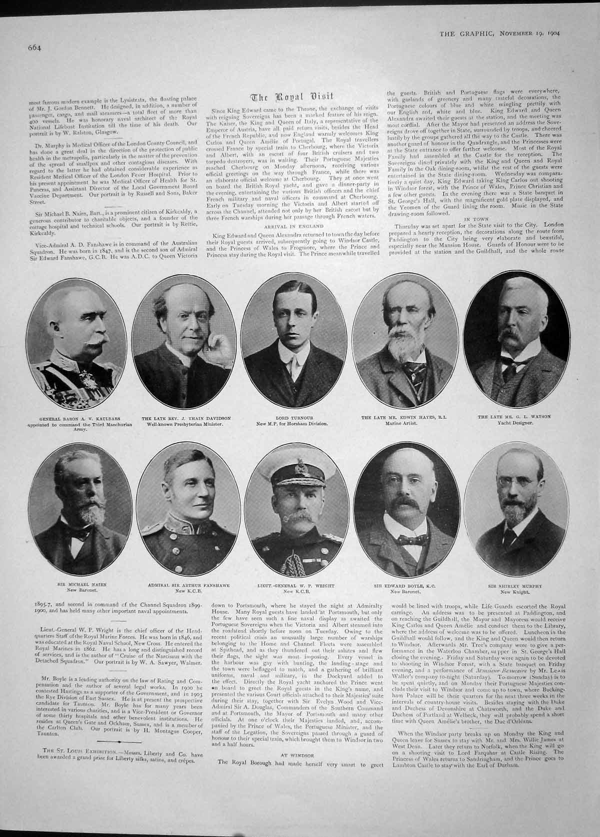 Old Antique Print 1904 Hayes Watson Murphy Boyle Davidson Nairn War Men 20th