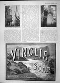 Old Antique Print 1904 Making Battle Ship Ram Advertisement Vinolia Soap 20th