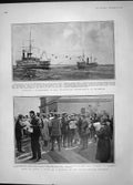 Old Antique Print 1904 Coaling Battle Ship Reven Spithead Trans-Siberian 20th