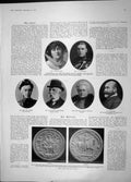 Old Antique Print 1904 Royal Seal Blyth Poulett Gilbert Isle Wight Culver 20th