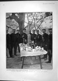 Old Antique Print 1904 Scene Lunch General Nogi Port Arthur Japanese Army 20th