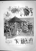 Old Antique Print 1904 Italy Florence Port Said Transports Navarin Veliky 20th