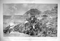 Original Old Antique Print 1904 War Trenches Grassy Hill Japanese Siers Japan