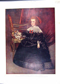 Old Antique Print 1904 Colour Portrait Infanta Maria Theresa Little Dog 20th