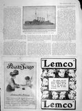 Old Antique Print 1905 Ship H.M.S. Andromeda Port Arthur Pears Soap Lemco 20th