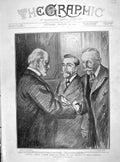 Old Antique Print 1905 Comrades Admiral Fournier Lewis Beaumont Dubassoff 20th