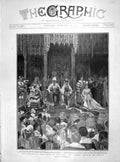 Old Antique Print 1905 Opening Parliament King Queen Throne House Commons 20th