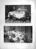 Old Antique Print 1905 Pope Pius Vatican Sistine Chapel Winchester Mount 20th