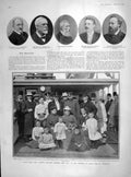 Old Antique Print 1905 Madame Stoessel Ship Nicholas Middleton Reid Men 20th