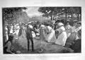 Old Antique Print 1905 Ladies Anglo-American Tug-Of-War Bermuda Salmon 20th