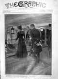 Original Old Antique Print 1905 Queen Princess Victoria Nelson Ship Victory War