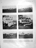 Original Old Antique Print 1905 Rugby Football England Scotland Richmond Sport