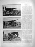 Original Old Antique Print 1905 Port Arthur Japan Gun Princess Anne Anderson