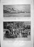 Old Antique Print 1905 Japanese Navy Kashima Elswick Cintra Chua Arthur 20th