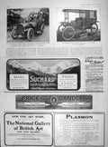 Old Antique Print 1905 Motor Car Indian Braves Lanchester Price Candles 20th