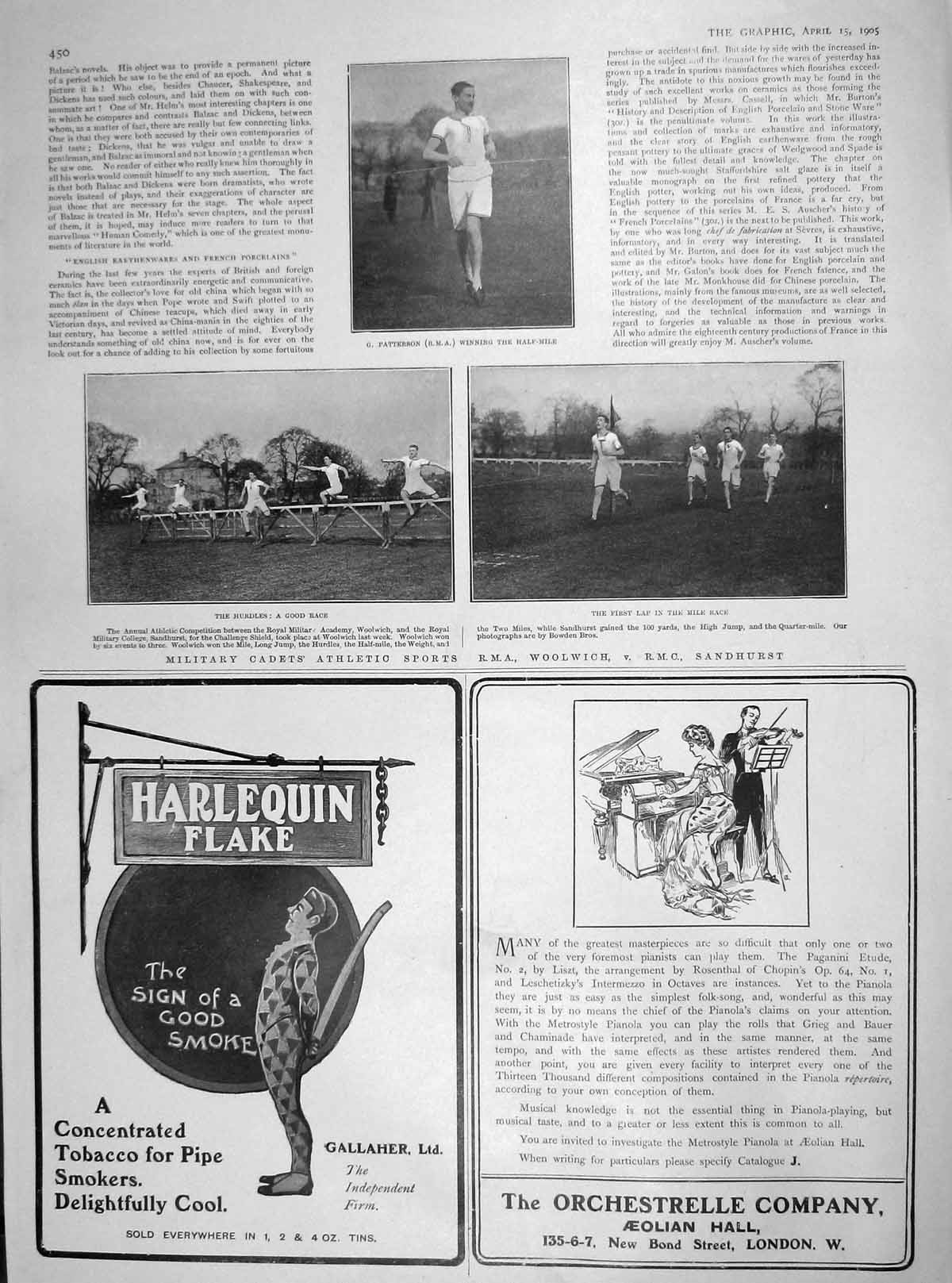 Old Antique Print 1905 Patterson Hurdles Military Athletic Sport Woolwich 20th