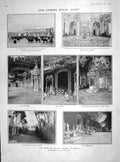 Old Antique Print 1905 King Alfonso Spain Palace Madrid Throne Gasparini 20th