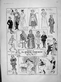 Original Old Antique Print 1905 Spring Chicken Gaiety Theatre Steamboat America