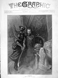 Original Old Antique Print 1905 Choose Sydney Hall Reaper Sword Angel Good Bad