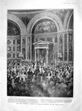 Old Antique Print 1905 Royal Wedding Berlin Prince Duchess Cecilie Castle 20th