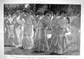 Original Old Antique Print 1905 Women Students Diplomas America College Salmon