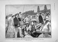 Original Old Antique Print 1905 River Henley Regatta Southwark Cathedral Church