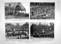 Original Old Antique Print 1905 Manchester King Queen Docks Town Hall Victoria
