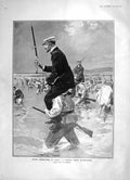 Old Antique Print 1905 Navy Landing Party Re-Embarking Jean Henner Witte 20th