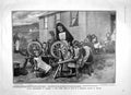 Old Antique Print 1905 Handspinners Foxford Ireland Mosque Blanc Val D'Or 20th