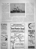 Old Antique Print 1905 English Channel Ferry Dieppe North Eastern Railway 20th