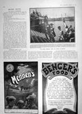 Original Old Antique Print 1905 German Emperor Denmark King Christian Bengers