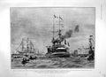Original Old Antique Print 1905 Admiral Caillard Ship Massena Mayor Portsmouth