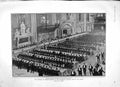 Original Old Antique Print 1905 French Sailors Lunch Guildhall Ships Fireworks