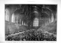 Original Old Antique Print 1905 French Navy Balfour Luncheon Westminster Hall
