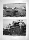Original Old Antique Print 1905 King Barge Portsmouth Sailors Conde Swiss Rhine