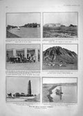 Original Old Antique Print 1905 Seistan Rod Farrah Bunaka Fort Kobak Bahia Map