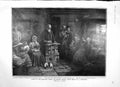 Old Antique Print 1905 Sunday Service Farm House Scotland Field Caton Map 20th