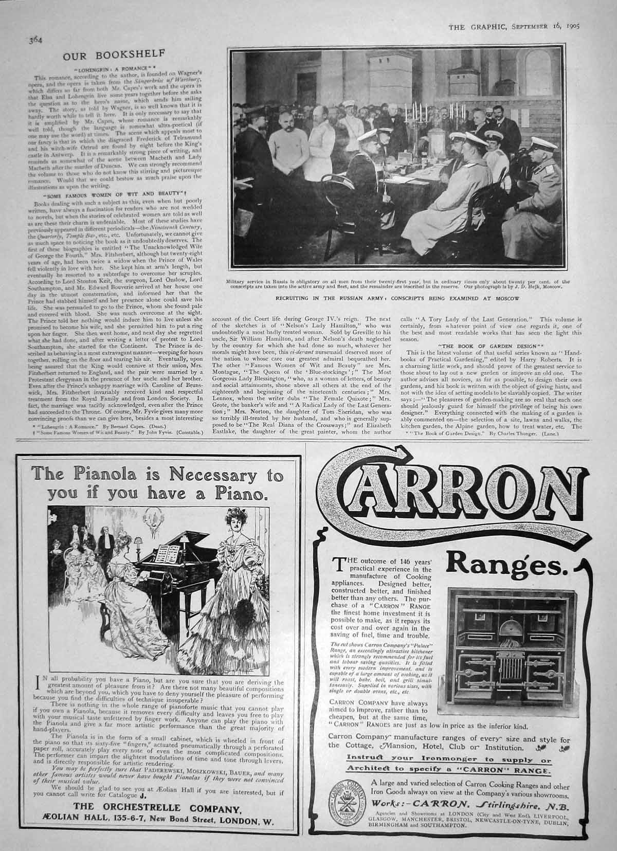Original Old Antique Print 1905 Russian Army Recruits Conscripts Moscow Carron