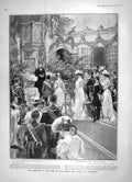 Original Old Antique Print 1905 Wedding Saxe-Coburg Gotha Glucksburg Empress